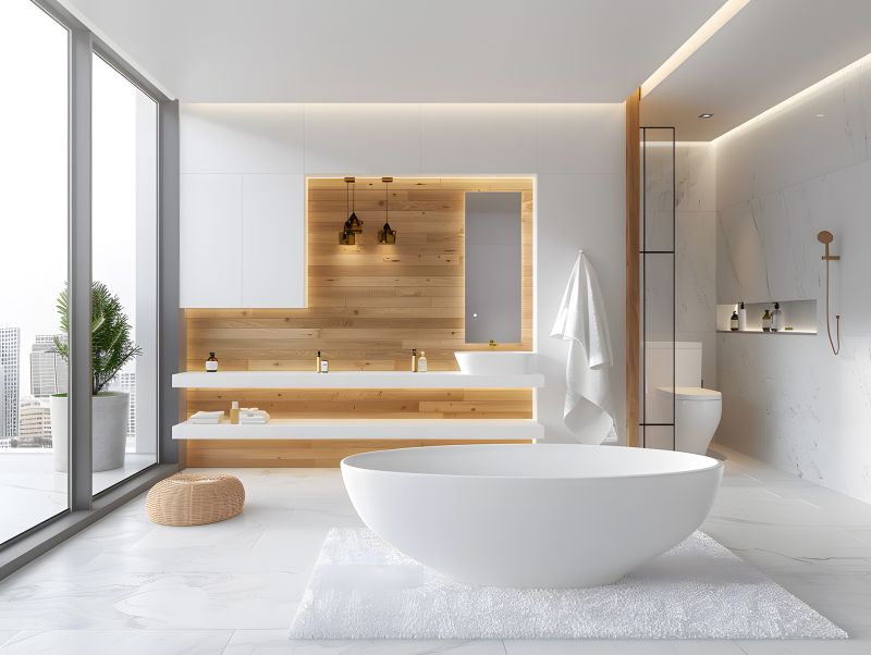 Elegant Bathtub in a Modern Bathroom